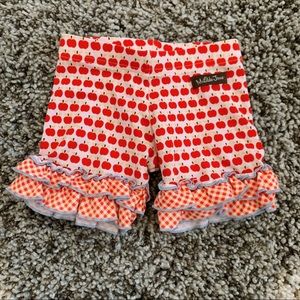 Matilda Jane size 2 Apple Ruffle Shorties